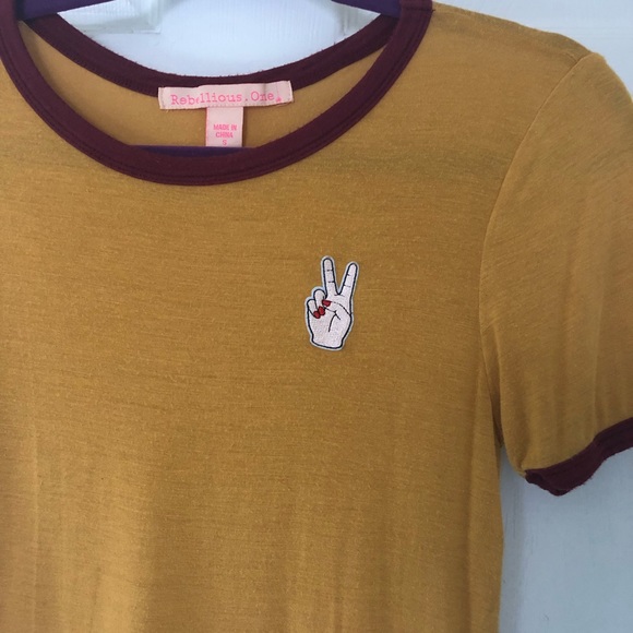 ❌DONATED❌Peace Out ✌️ Ringer Tee - Picture 6 of 6